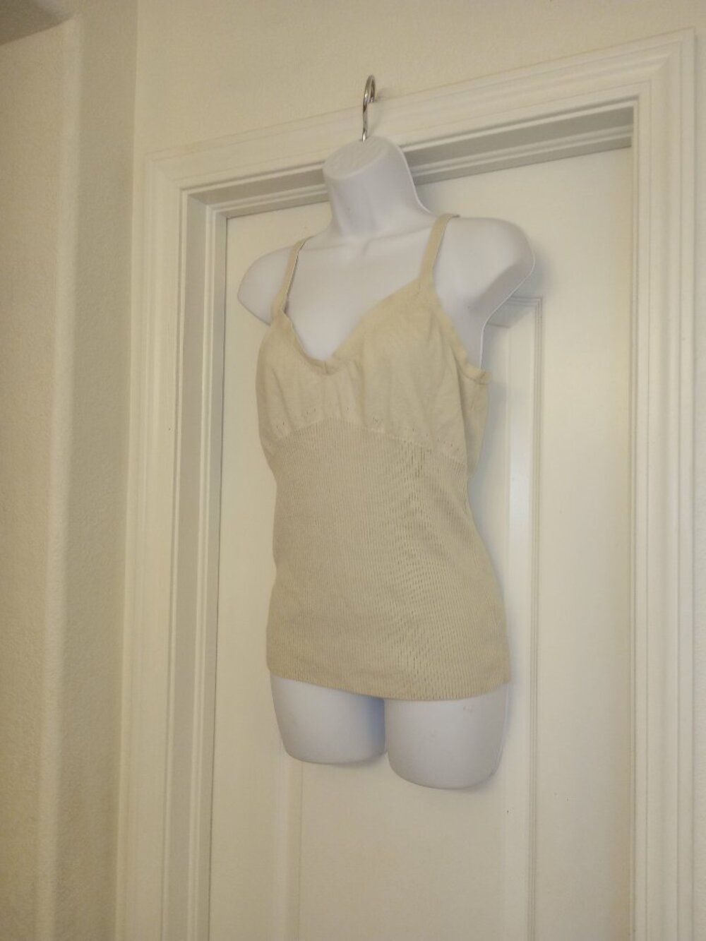 Lilly Pulitzer V Neck Spaghetti Strap Cotton Cashmere Sweater Tank Top - Picture 2 of 5